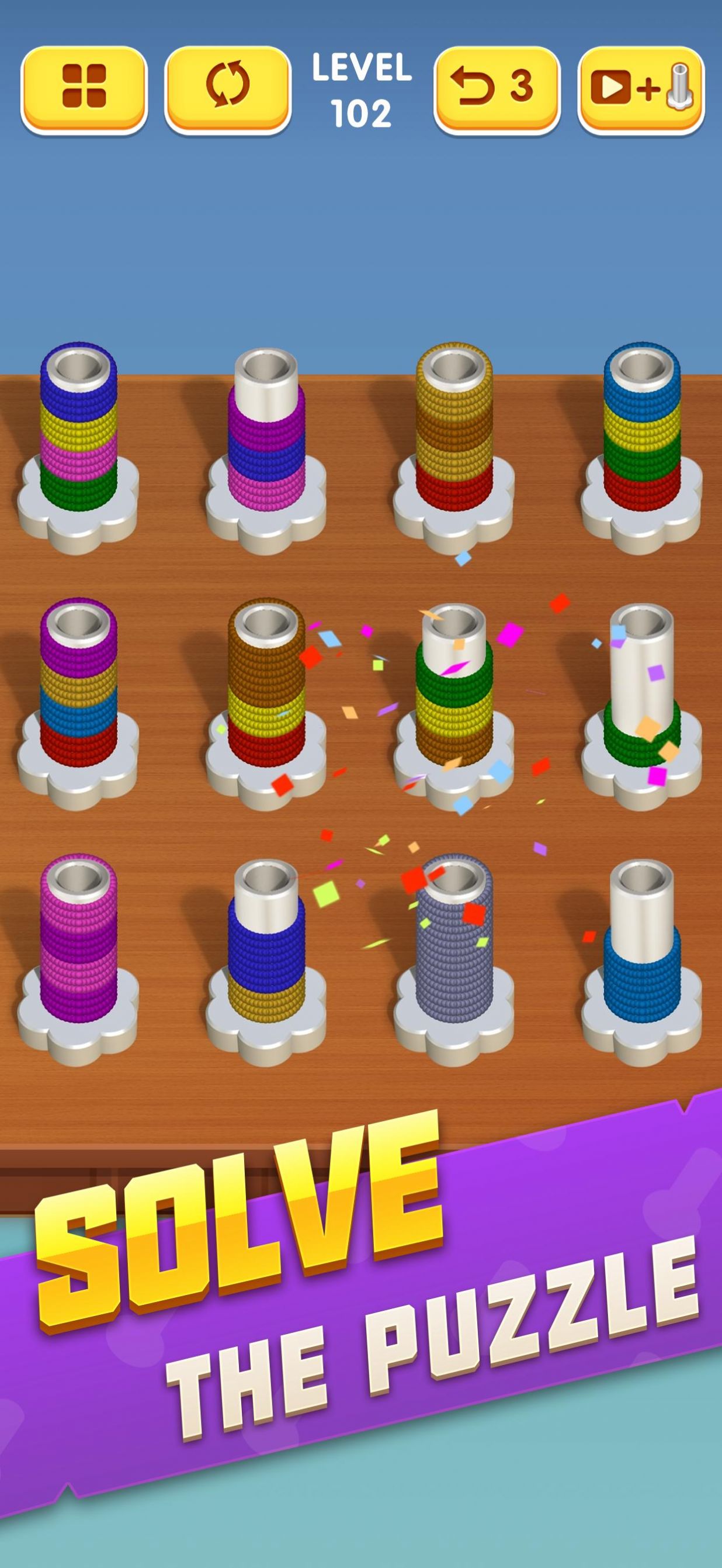 绳子分类拼图(Rope Sort Puzzle)