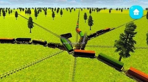 火车碰撞铁路模拟游戏